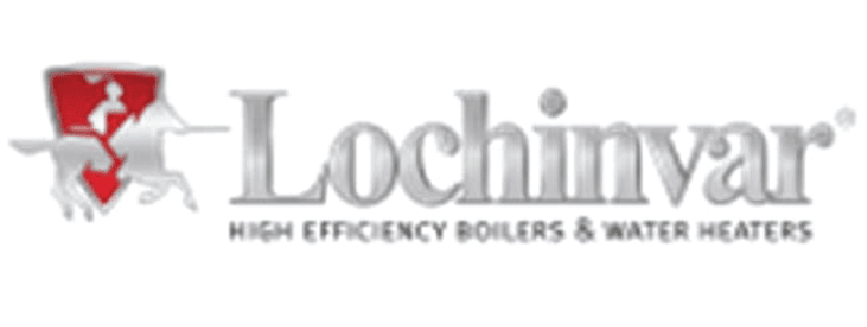 Lochinvar logo with silver text