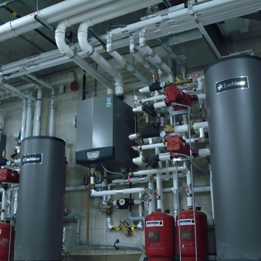 Complex plumbing system in facility