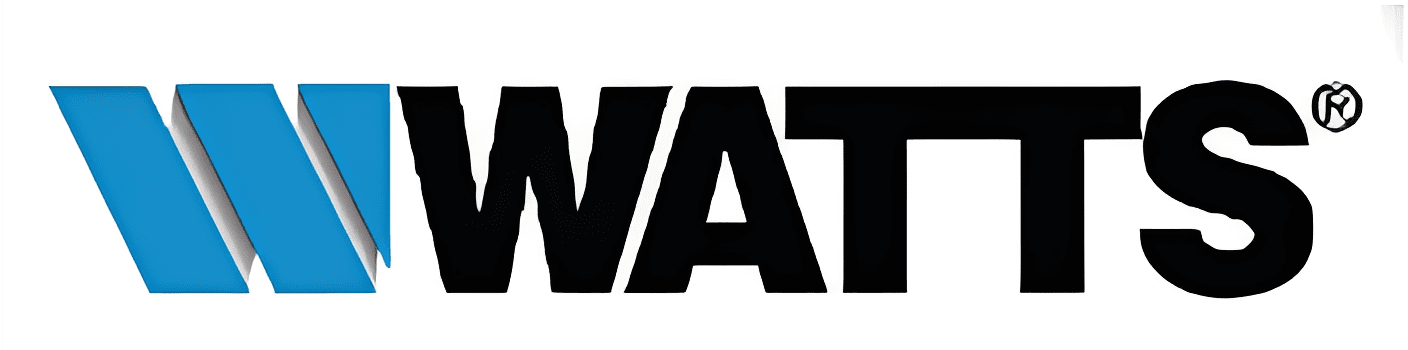 Blue "W" logo with black "Watts" text